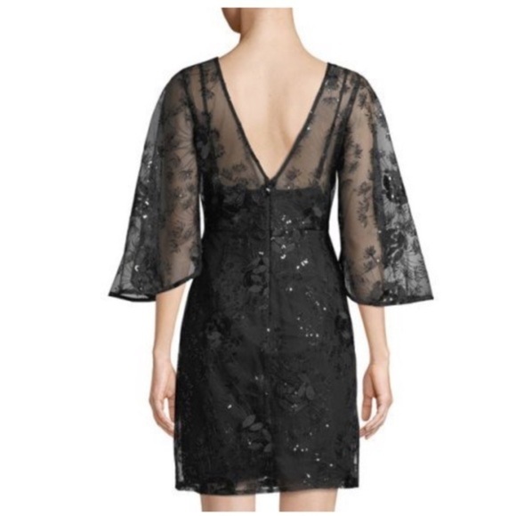 Sequin Embroidered Tulip-Sleeve Dress Size 8, NWT - Picture 2 of 3